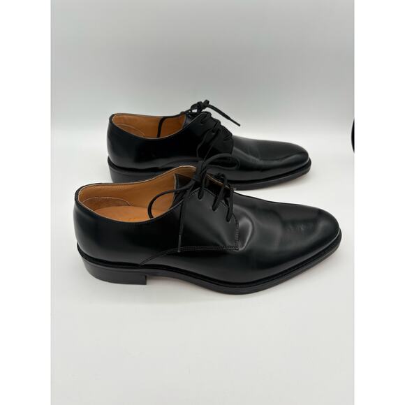 New Express Black Polished Leather Almond Toe Oxford Dress Shoes Size Mens 8 main image 4